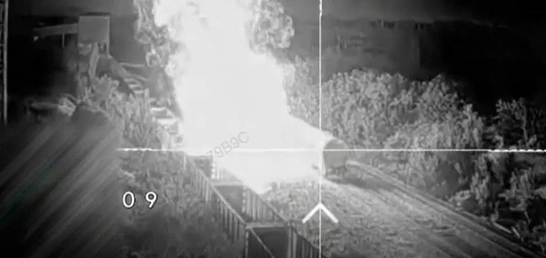 Дрони К-2 спалили ешелон з цистернами біля окупованого Шахтарська